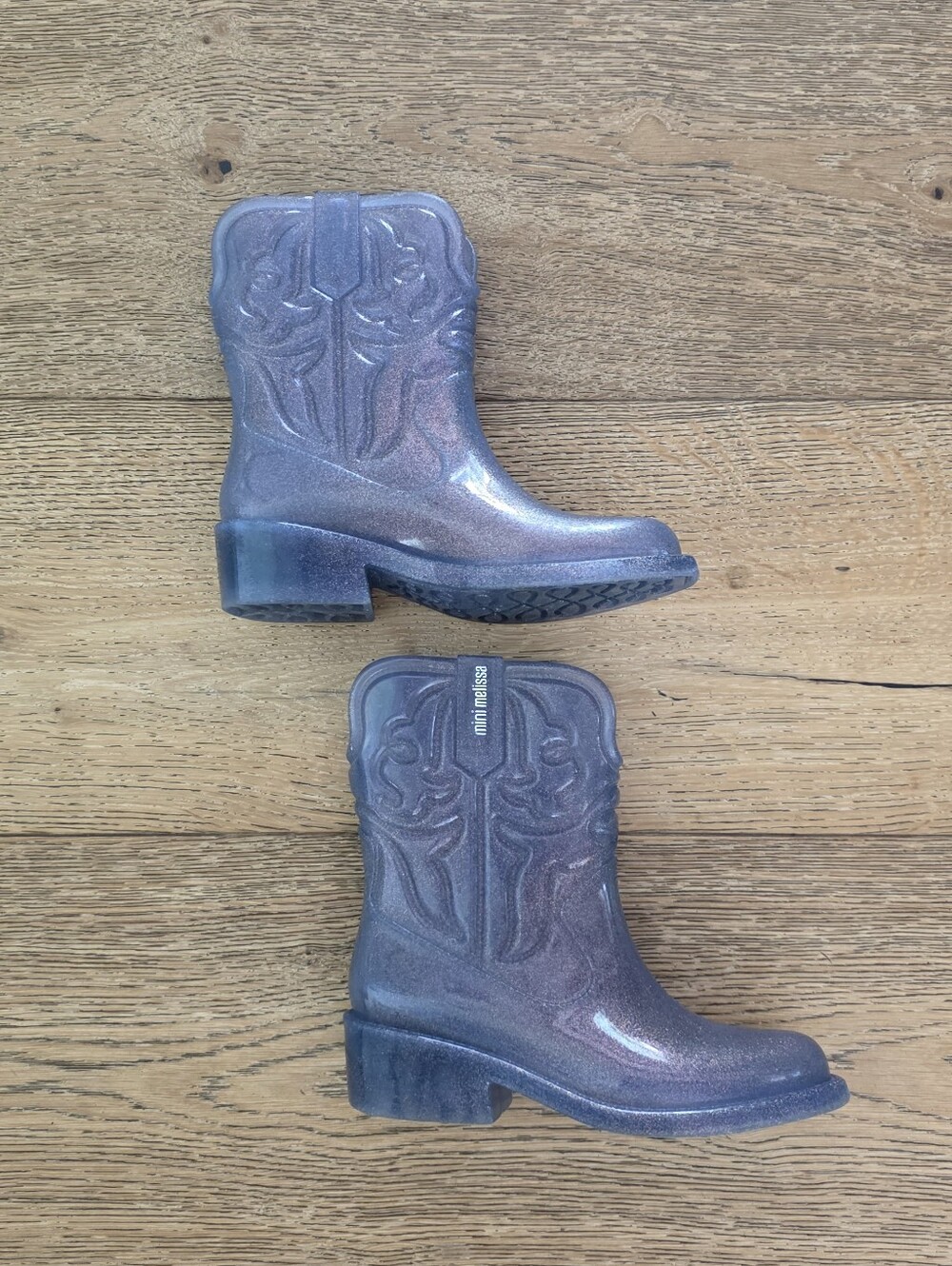 Girls' Glitter Cowboy Rain Boots